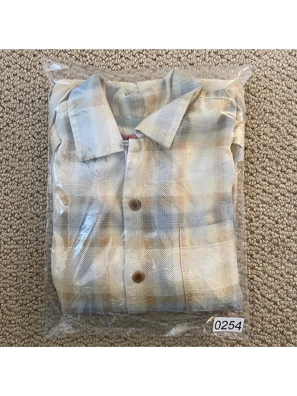 TOMMY BAHAMA 100% Silk Yellow & Blue Plaid Shirt Men M Medium